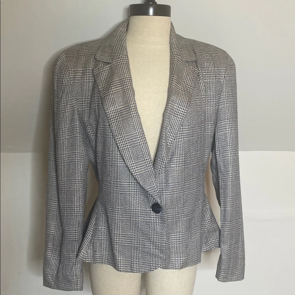 Dior Classic Black and White Checkered Blazer